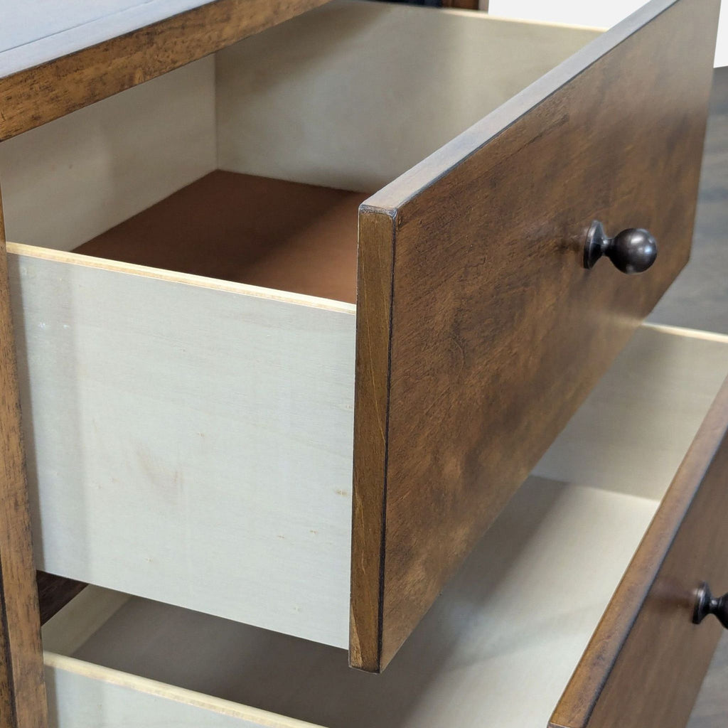 Master Craft Two Drawer Mid-Century End Table/Nightstand