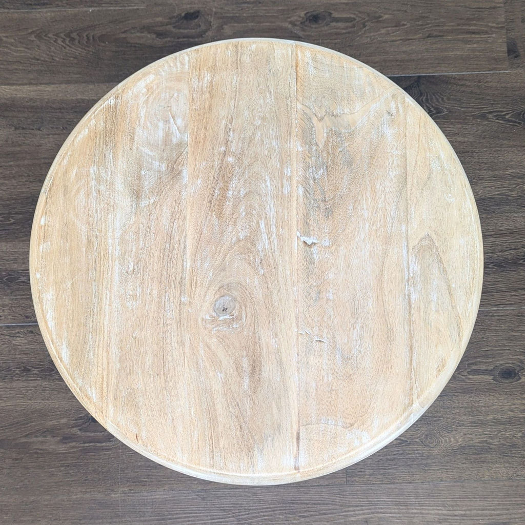 Mango Wood Accent Table with Circle Cut-Outs
