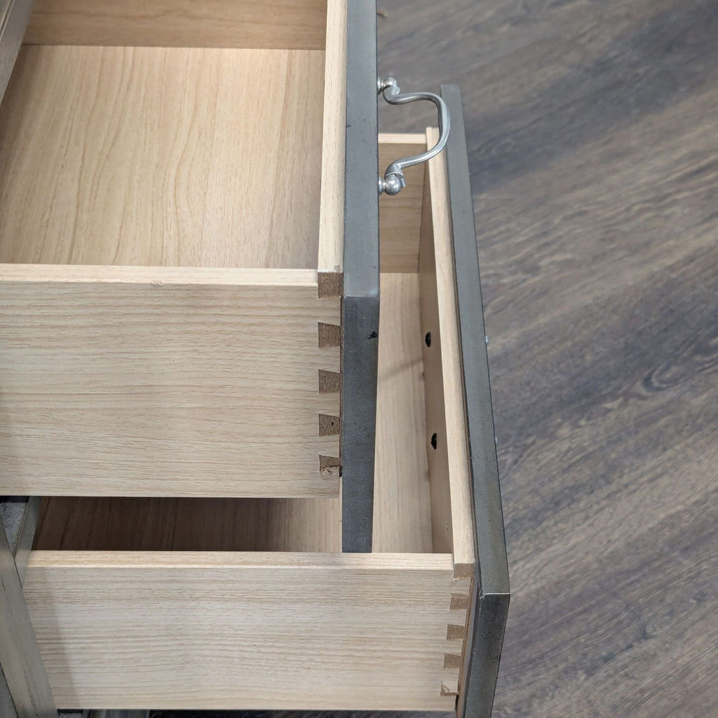 Two Drawer Wood Nightstand