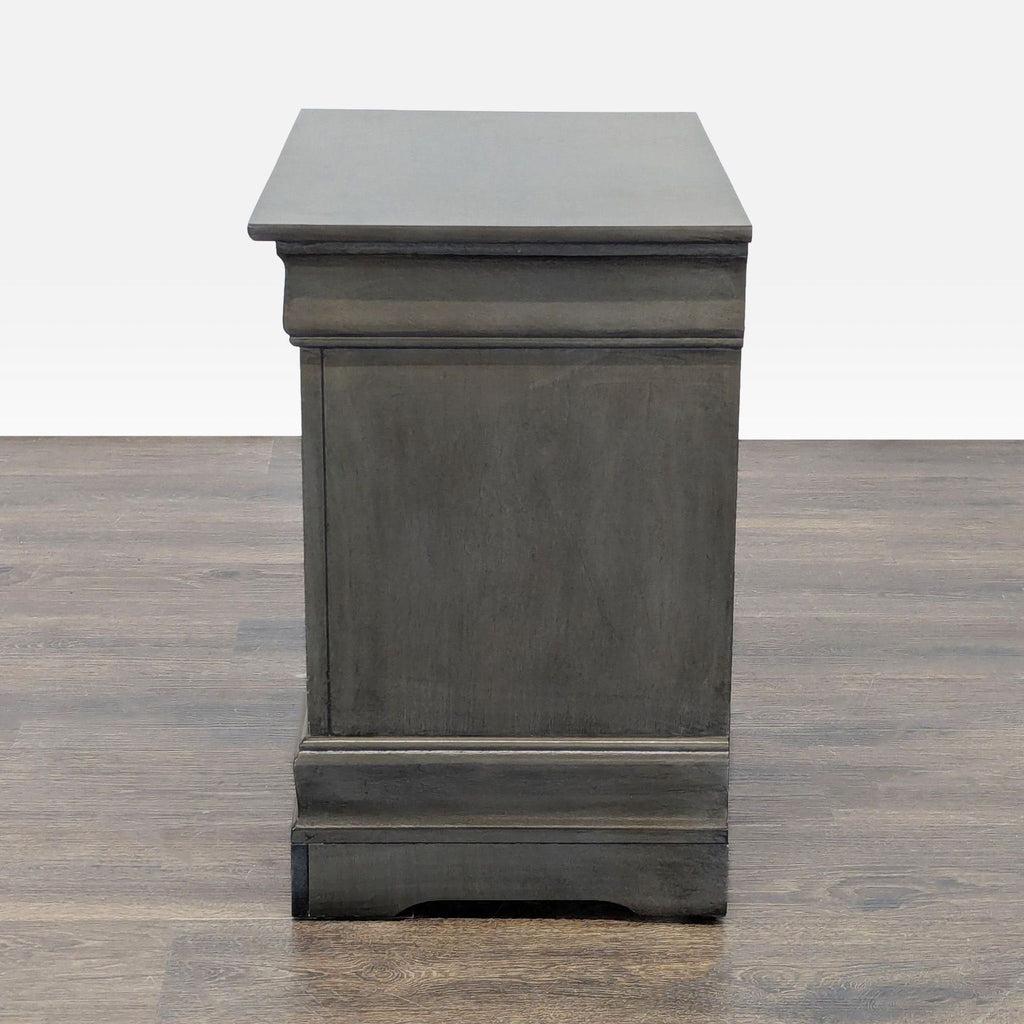 Two Drawer Wood Nightstand