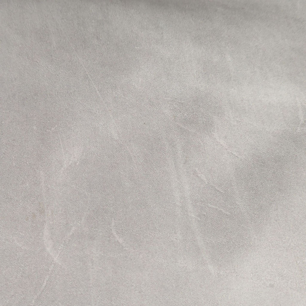 Restoration Hardware Reginald Modern Grey Leather Lounge Chair with Brass Frame