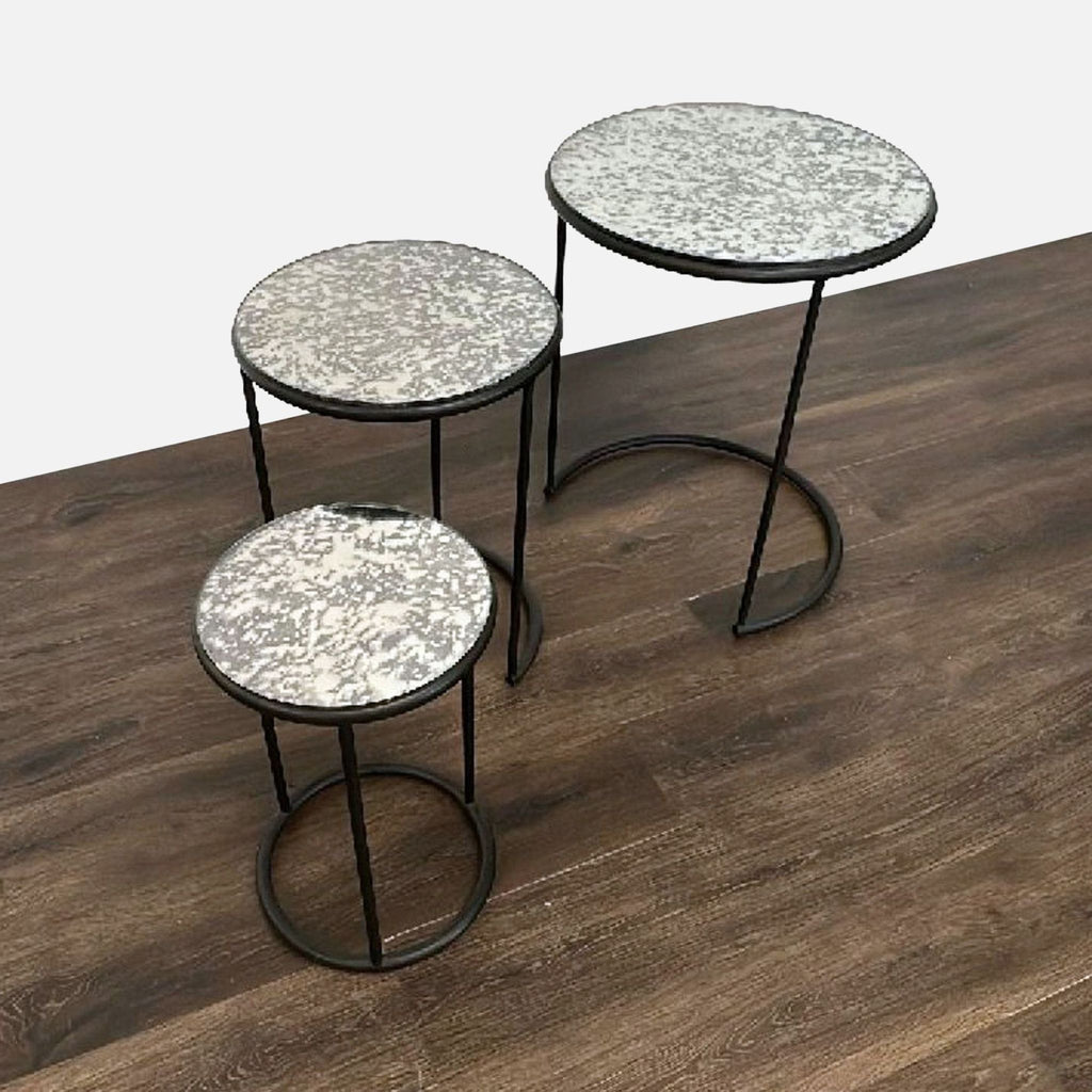 Pottery Barn Mirrored Nesting Tables