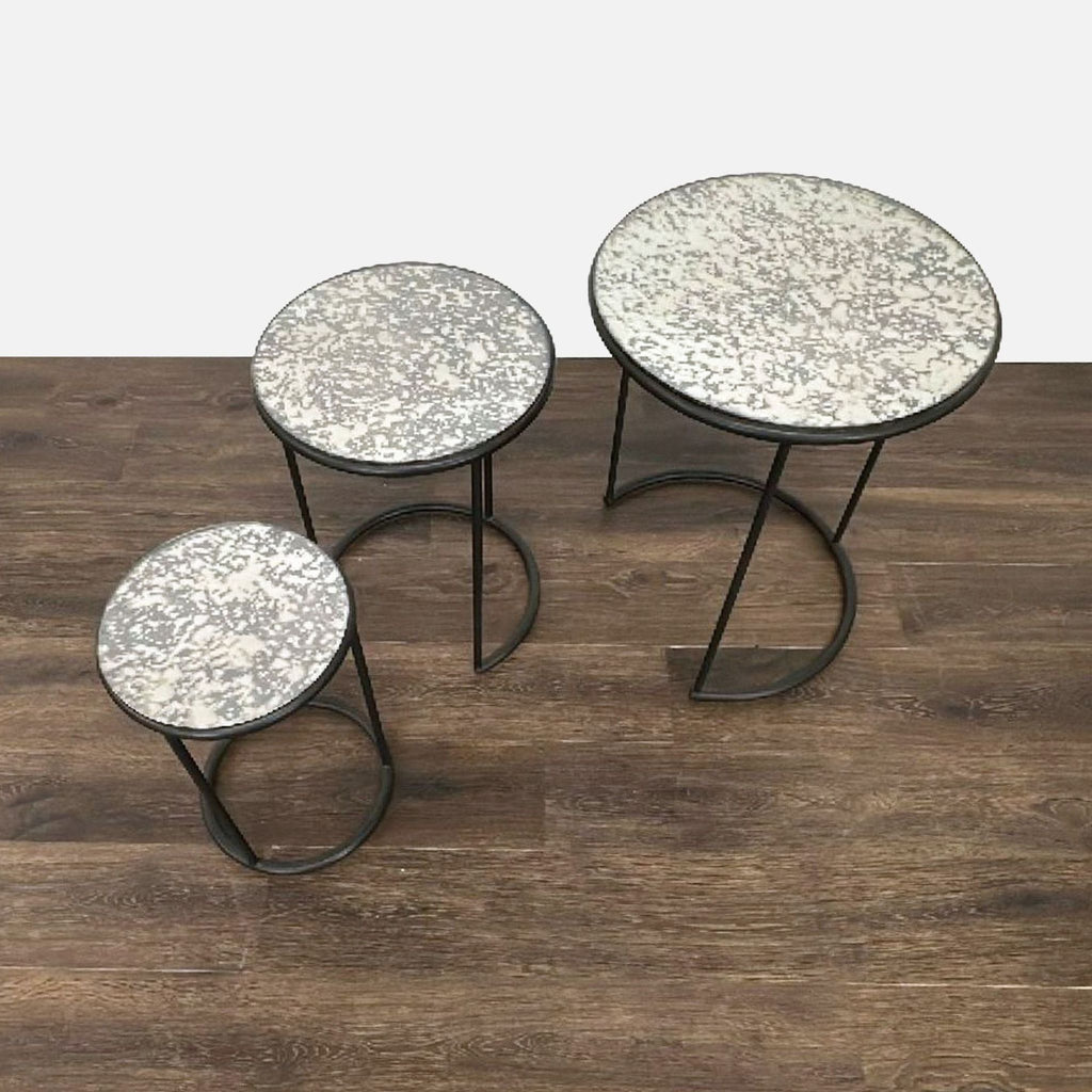 Pottery Barn Mirrored Nesting Tables