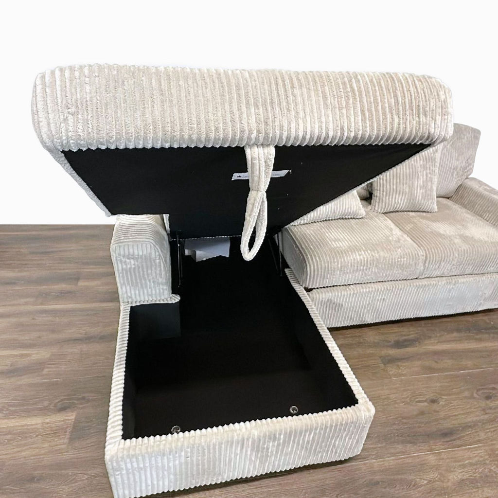 Convertible Sleeper Sofa with streamlined design, transformed into a cozy bed position.