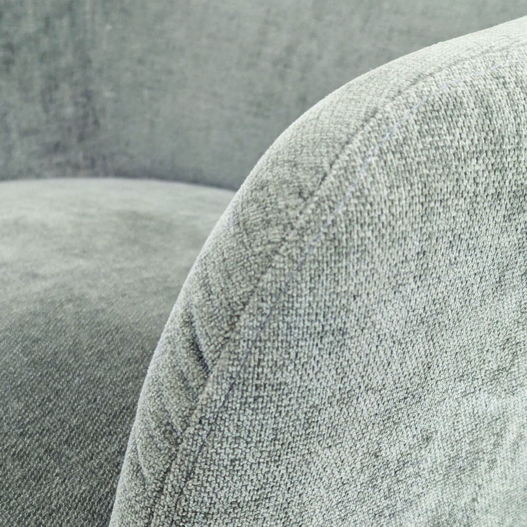 World Market Green Upholstered Office Chair with Brass Base