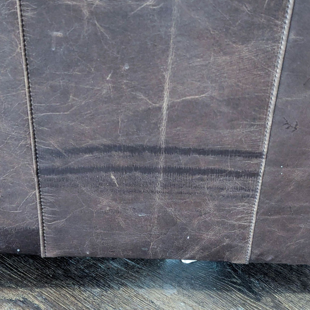 Pottery Barn Manhattan Roll Arm Brown Leather Recliner Lounge Chair