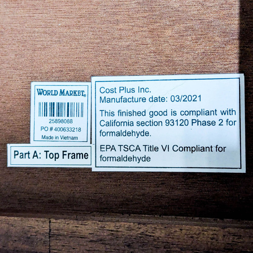 World Market Wood Trestle Bench