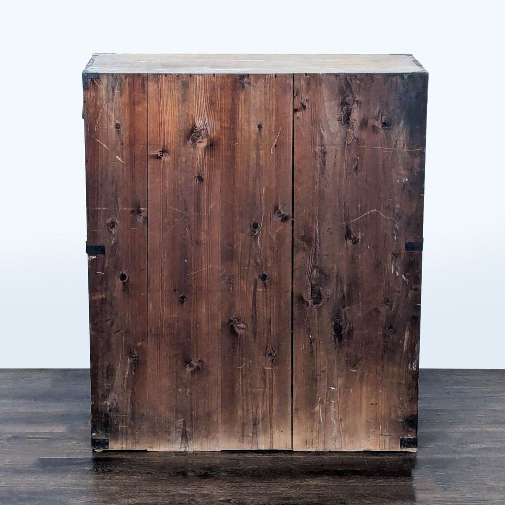 Vintage Wooden Dresser with Five Drawers and Metal Handles