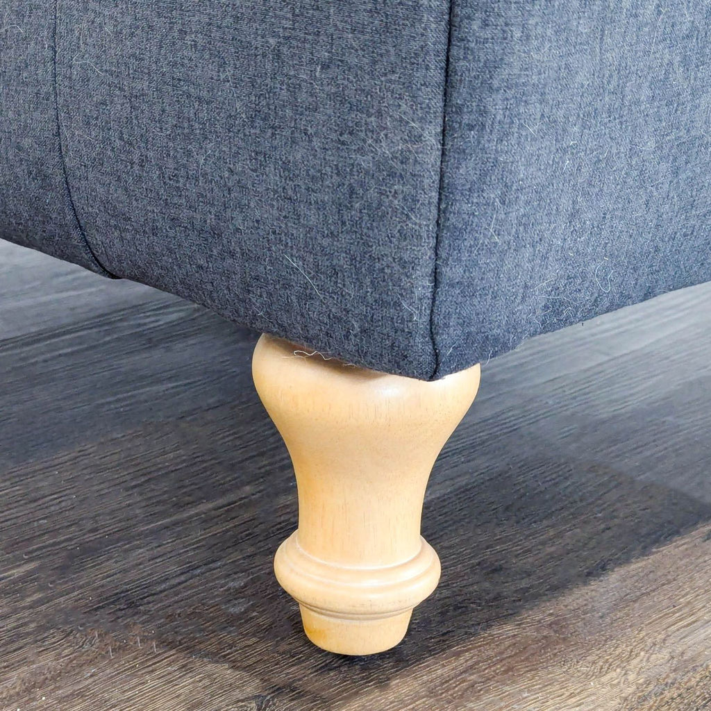 World Market Tufted Dark Gray Lounge Chair with Rolled Arms