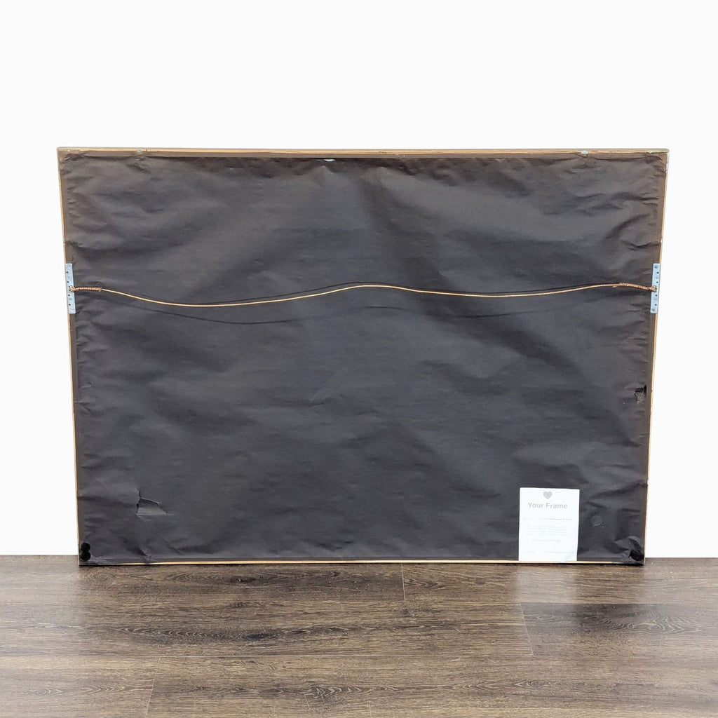 Art print featuring a classic bus loaded with surfboards and paddles, framed and ready to hang for beach lovers.