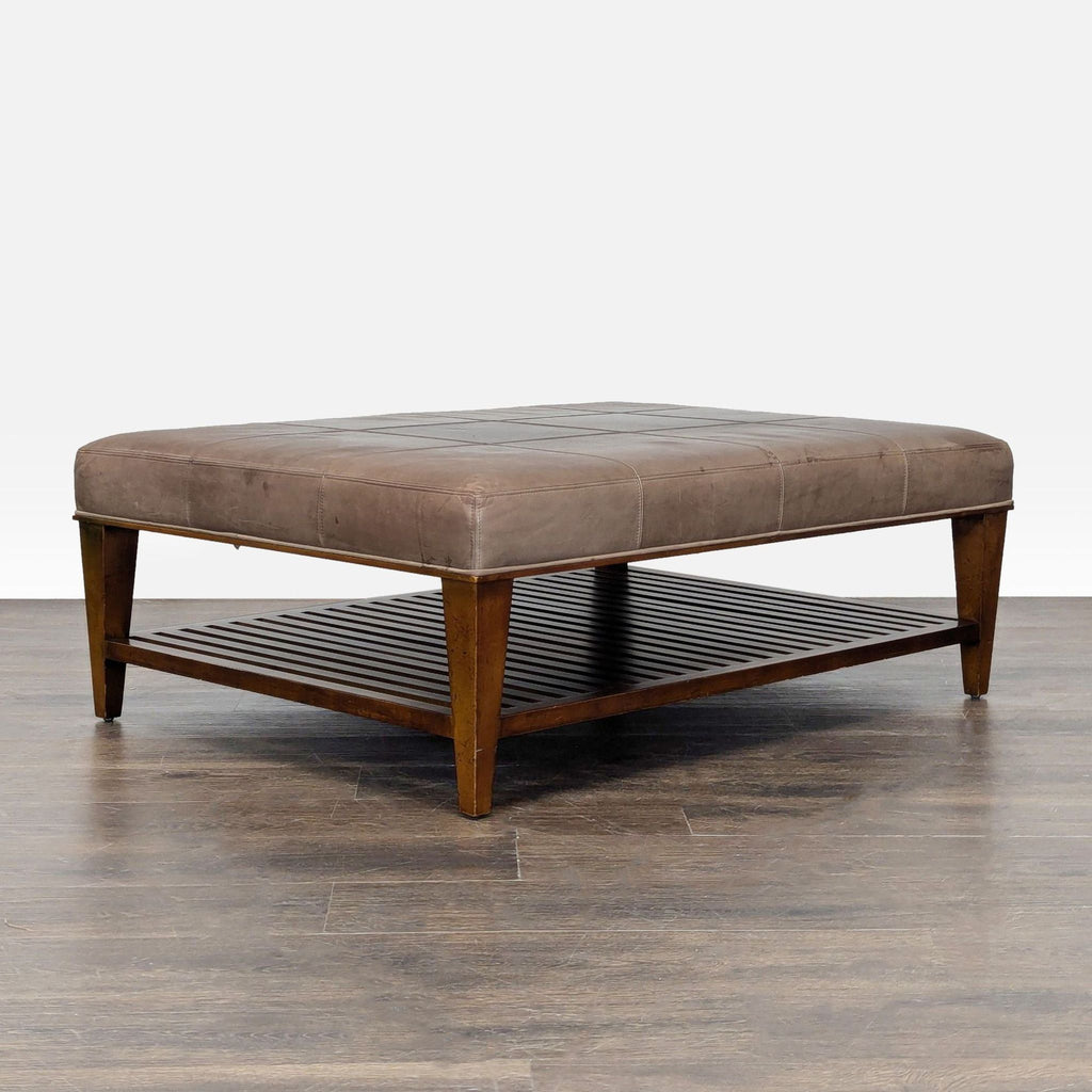 Leather-Top Coffee Table