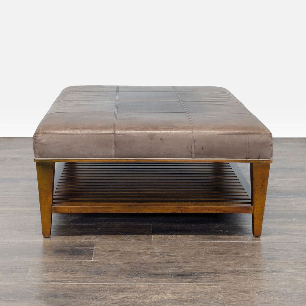 Leather-Top Coffee Table