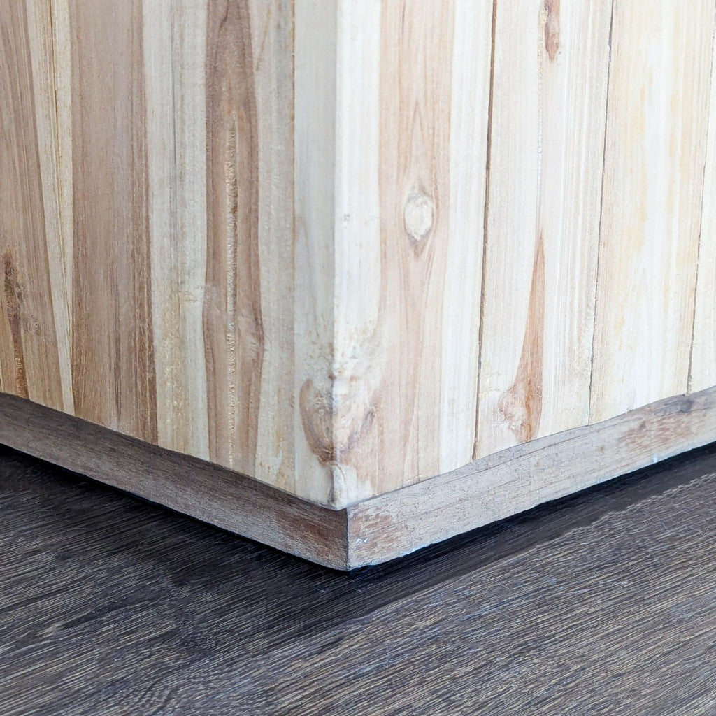 Wood Coffee Table with Glass Top