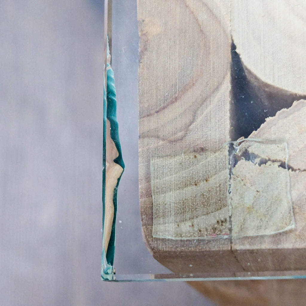 Wood Coffee Table with Glass Top