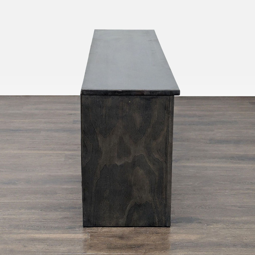 Entertainment center from Progressive Furniture, includes two cabinet doors and multiple open shelves.