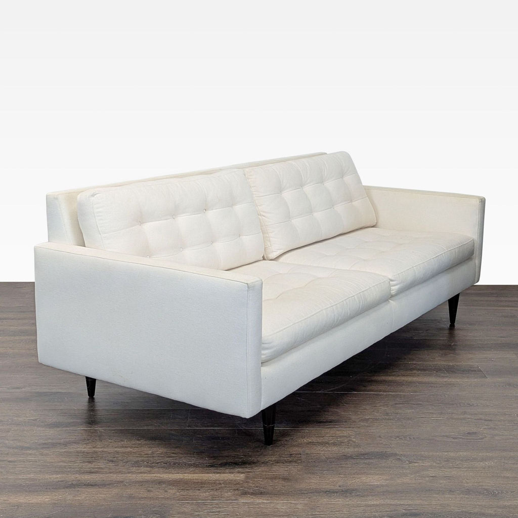 Certainly! Since there are no images provided or specific details for the item, I’ll write three generalized example alt texts based on a theoretical Crate and Barrel 3-seat sofa: