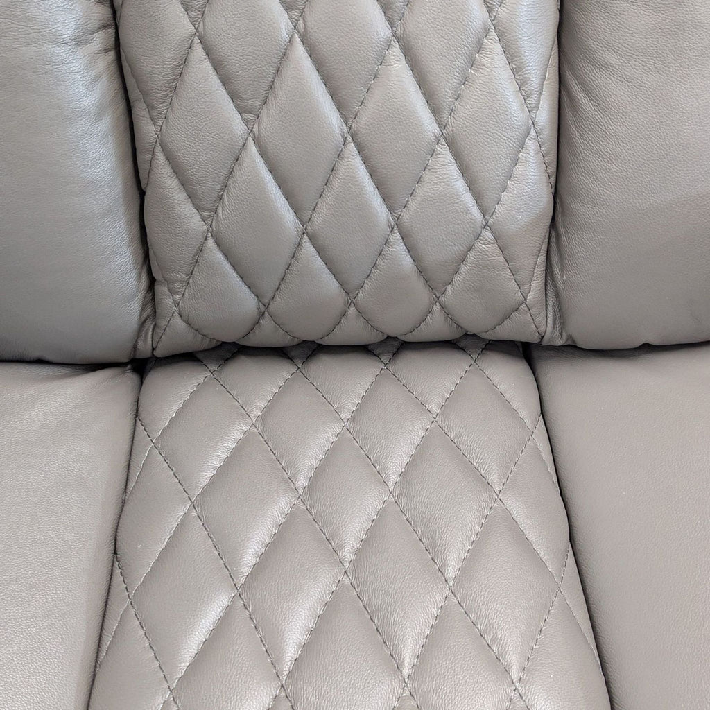 Seatcraft Muse Home Theater Seating Gray Leather, Power Headrest, Power Lumbar, Power Recline.