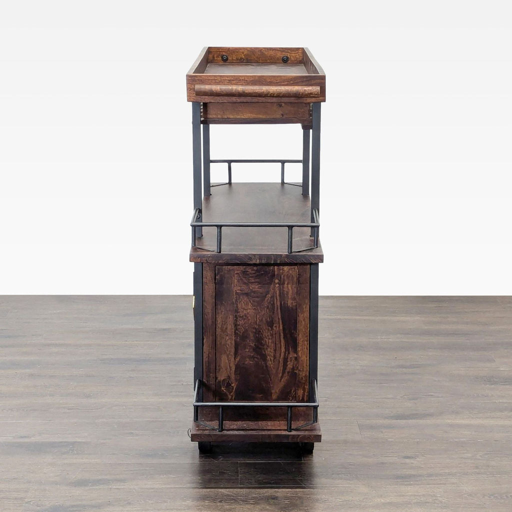 17 Stories Zamora Two Door Wine Bar Cart