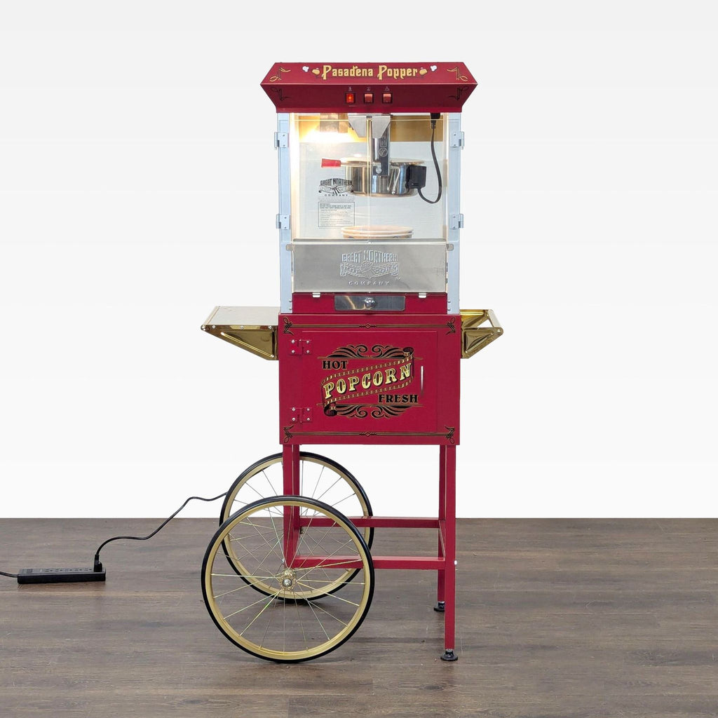 Great Northern Popcorn Company Pasadena Popper Vintage Style Popcorn Cart