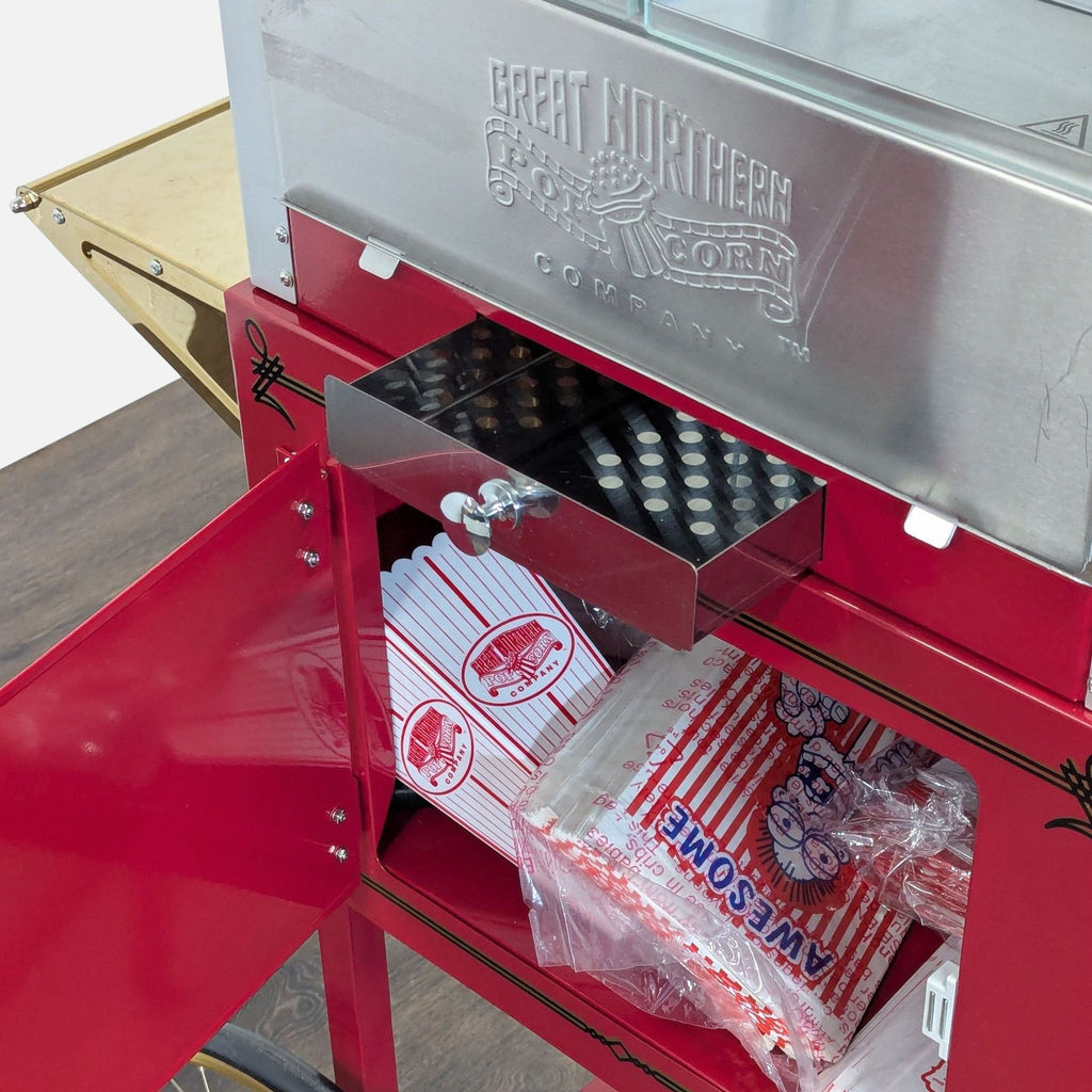 Great Northern Popcorn Company Pasadena Popper Vintage Style Popcorn Cart