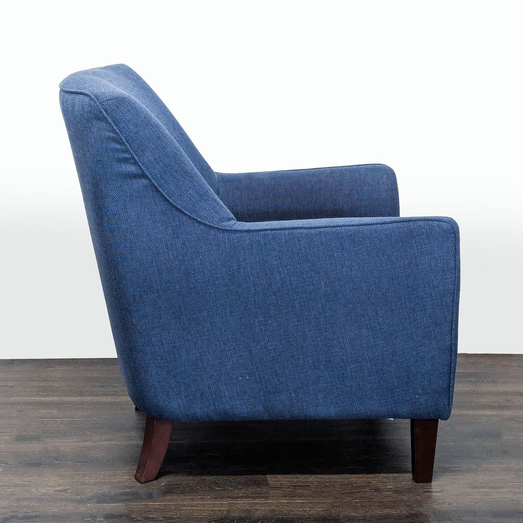 Stone & Beam Cheyanne Blue Lounge Armchair – Comfortable Modern Accent Chair