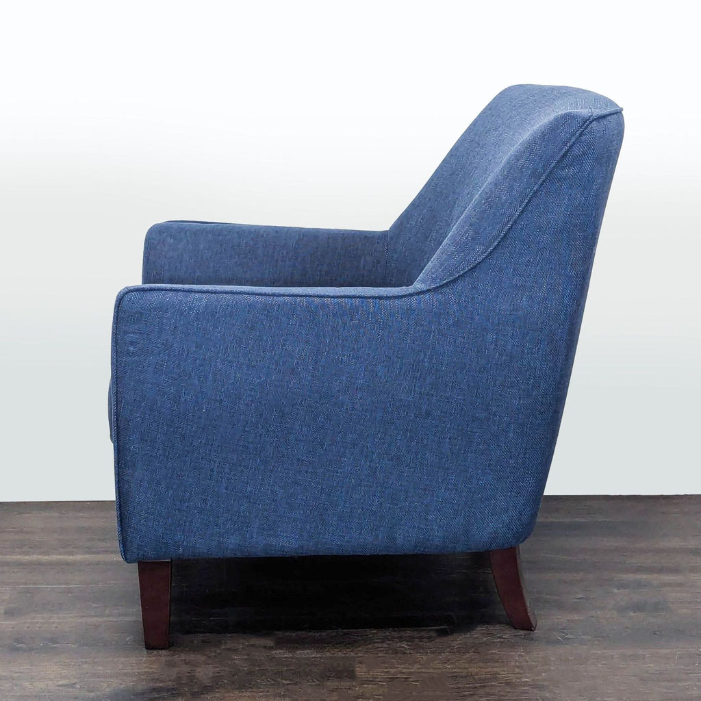 Stone & Beam Cheyanne Blue Lounge Armchair – Comfortable Modern Accent Chair