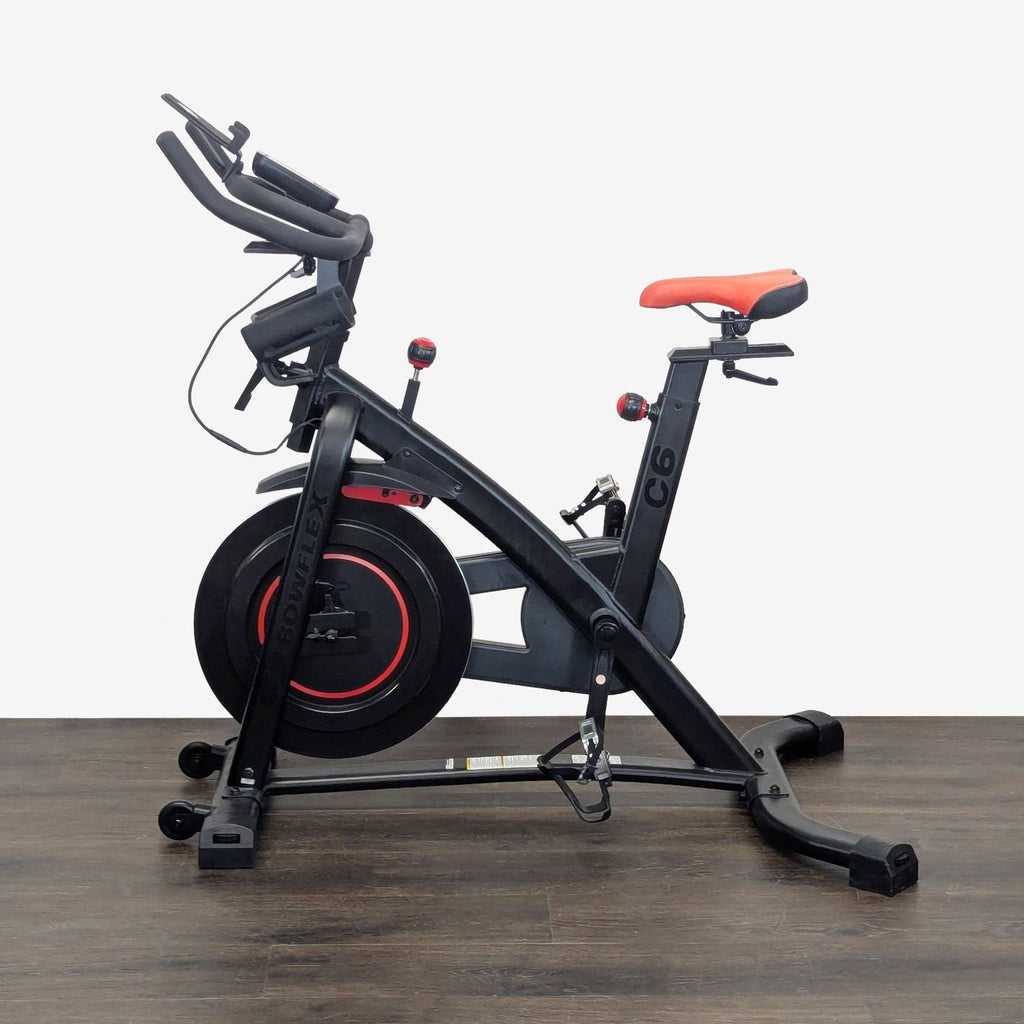 Home gym Bowflex C6 bike, ideal for all fitness levels, offers quiet cycling and supports interactive training.