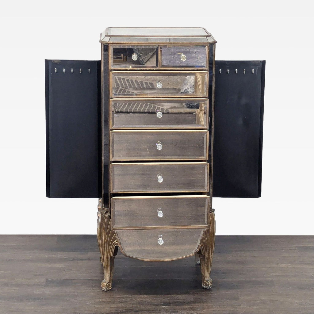 Bassett Mirror Company Collette Mirrored Jewelry Chest