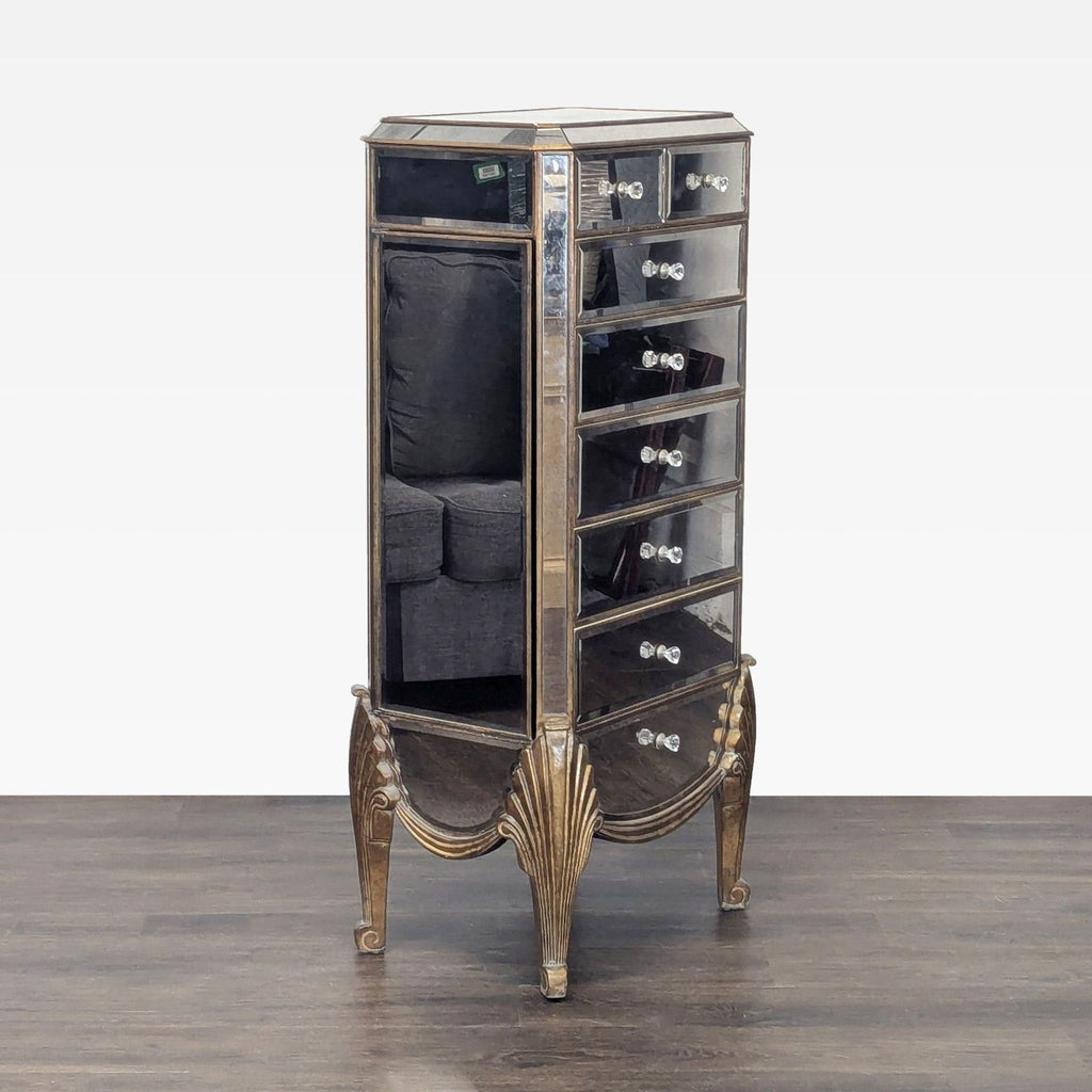 Bassett Mirror Company Collette Mirrored Jewelry Chest