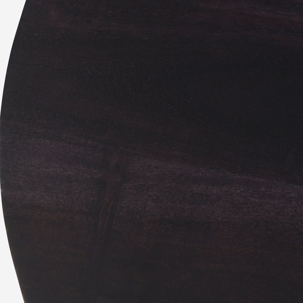 3. Close-up detail of the dark Acacia wood grain on the Lulu and Georgia coffee table's surface.