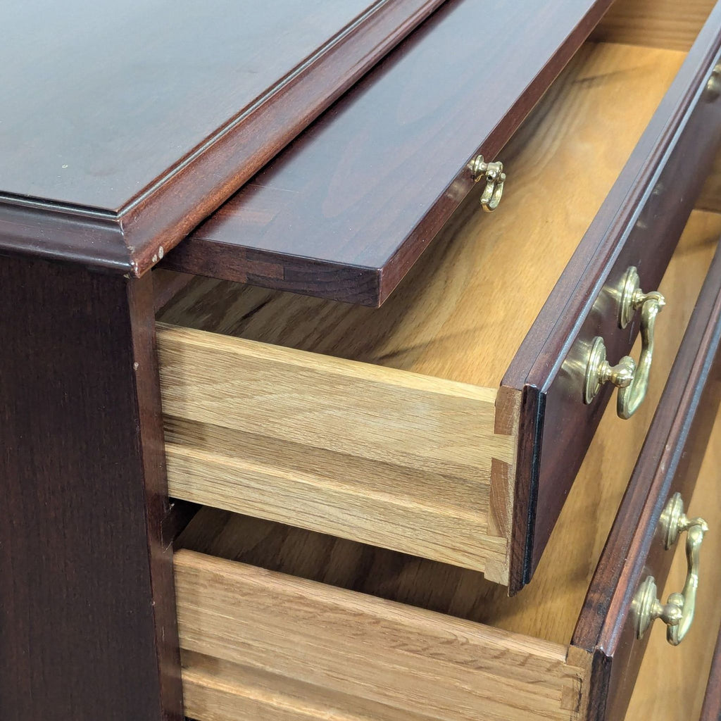 Stickley Four Drawer Nightstand with Pull-Out Tray