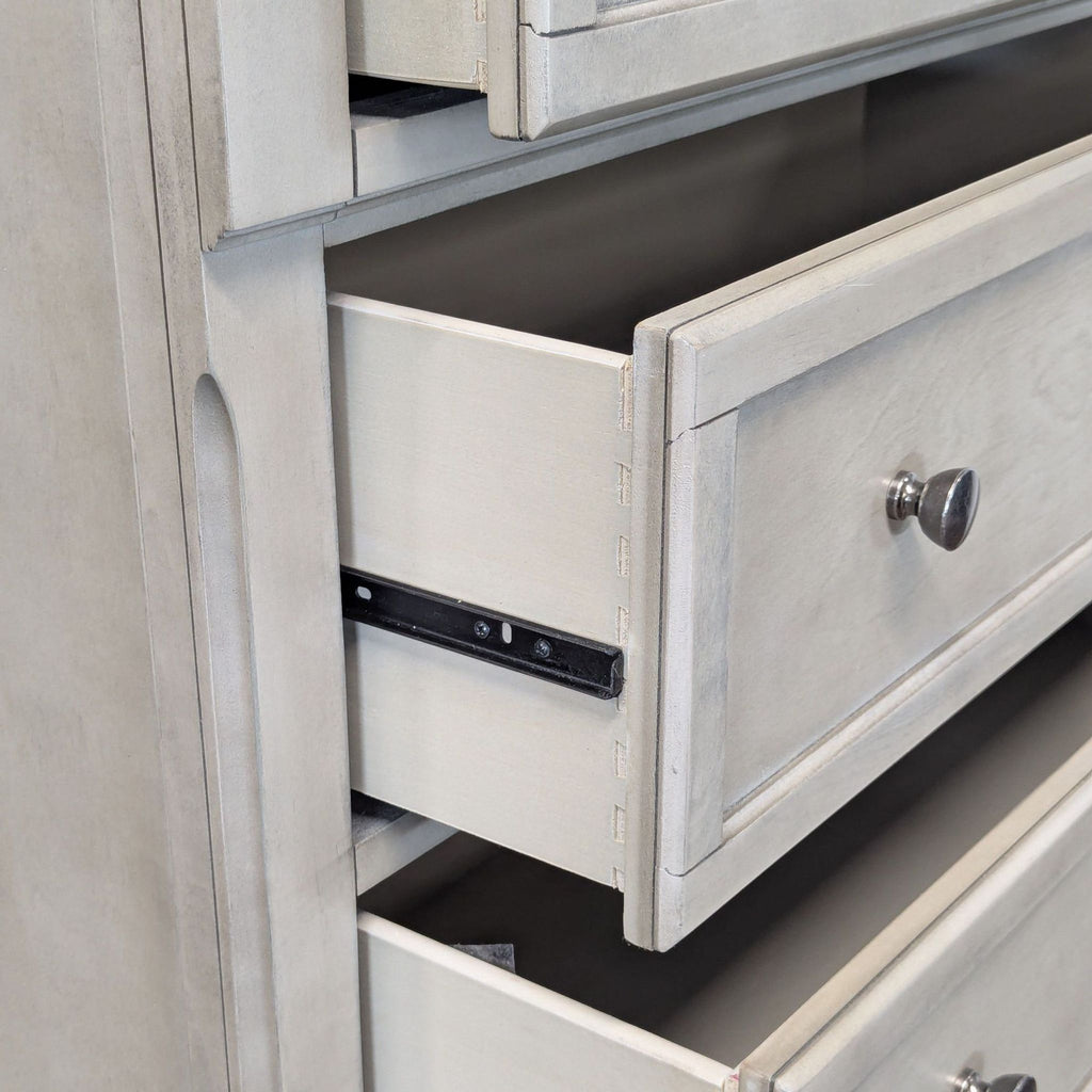 Ashley Furniture Lettner 5-Drawer Chest Dresser in Light Gray