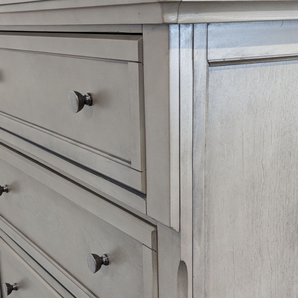Ashley Furniture Lettner 5-Drawer Chest Dresser in Light Gray