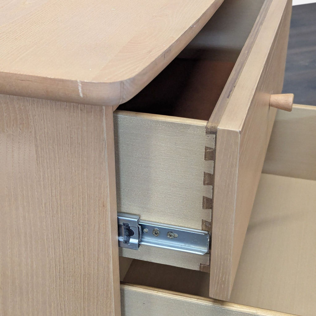 Two Drawer Mid-Century Nightstand