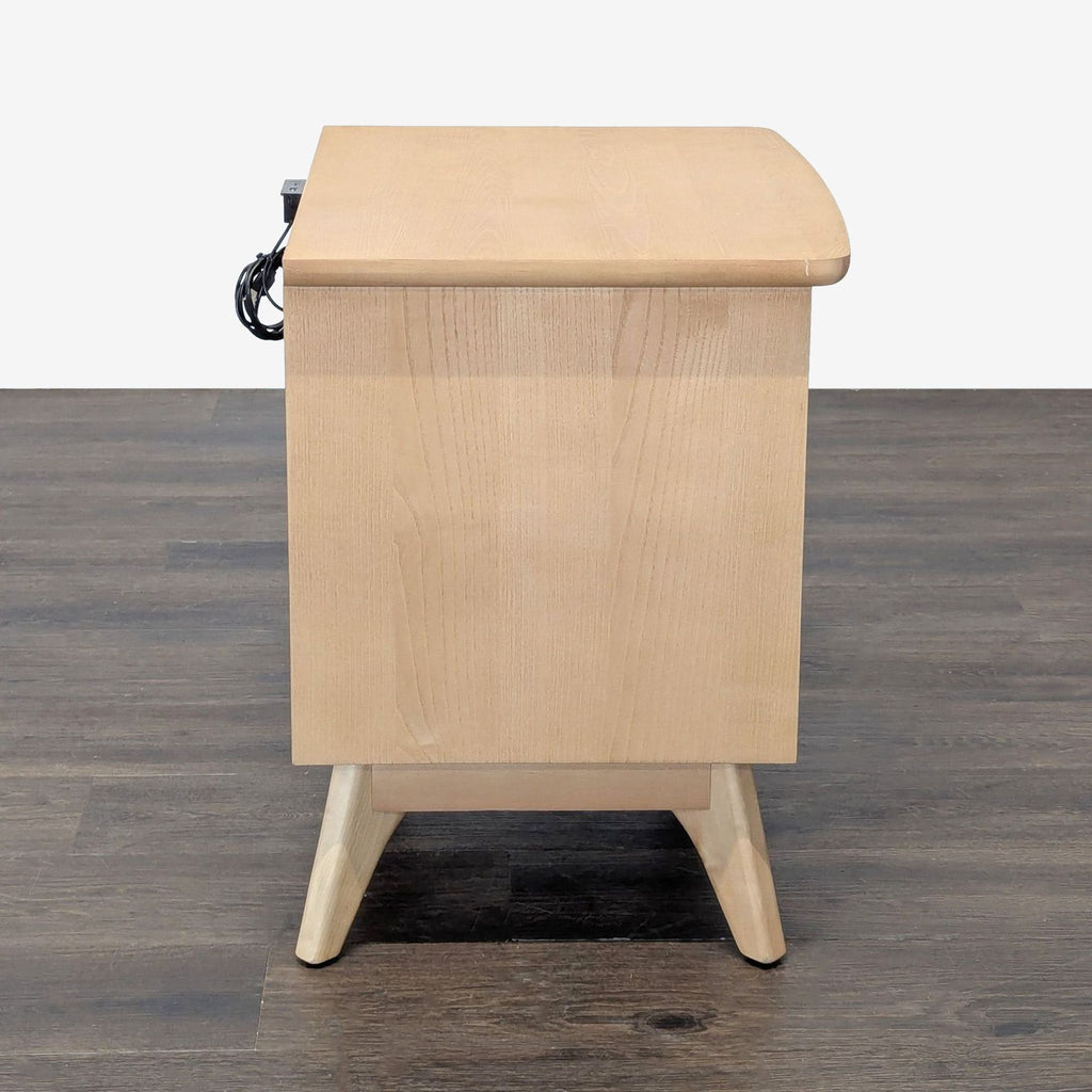 Two Drawer Mid-Century Nightstand