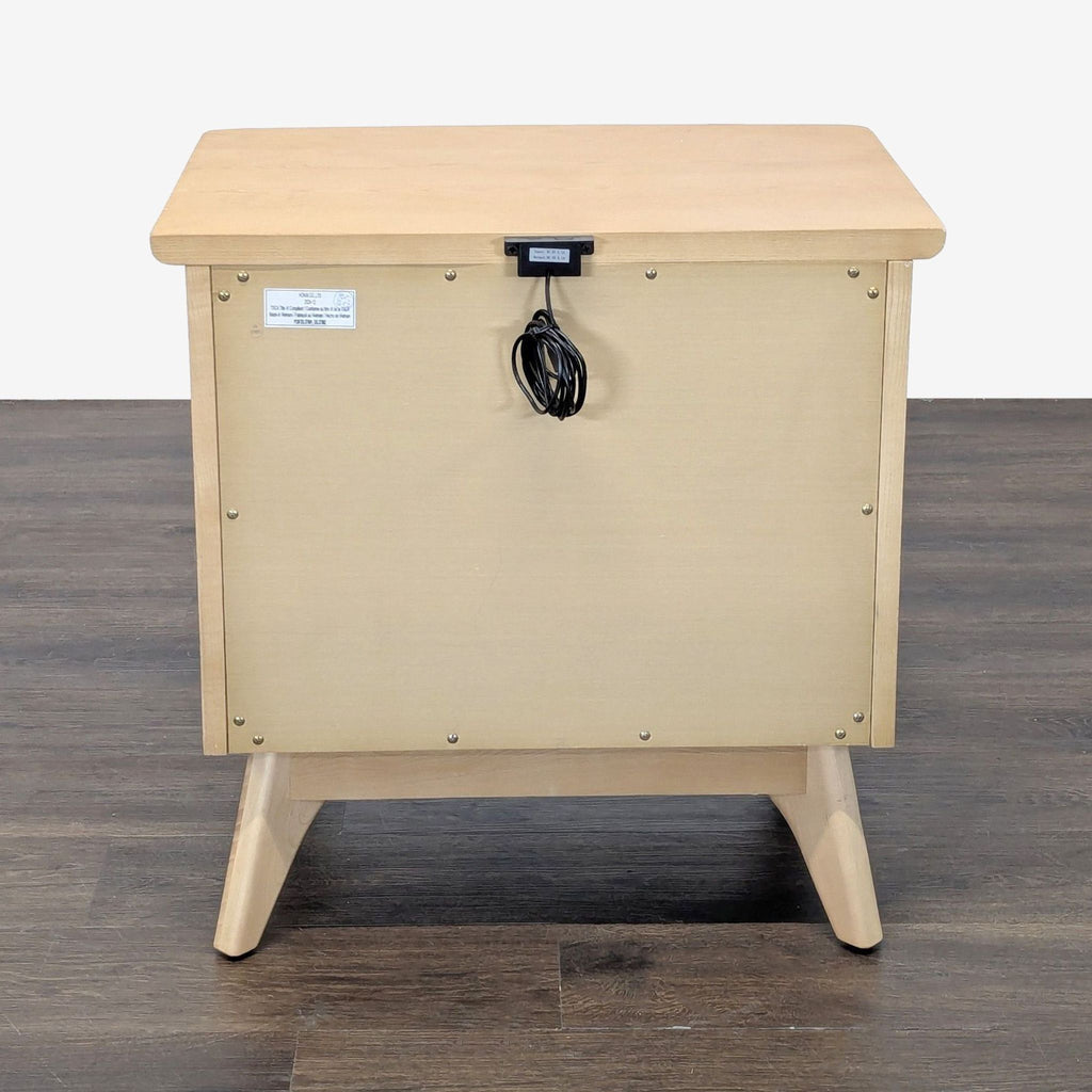 Two Drawer Mid-Century Nightstand