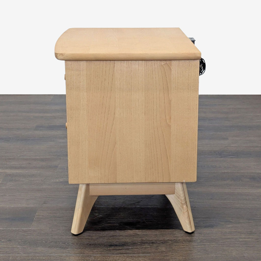 Two Drawer Mid-Century Nightstand
