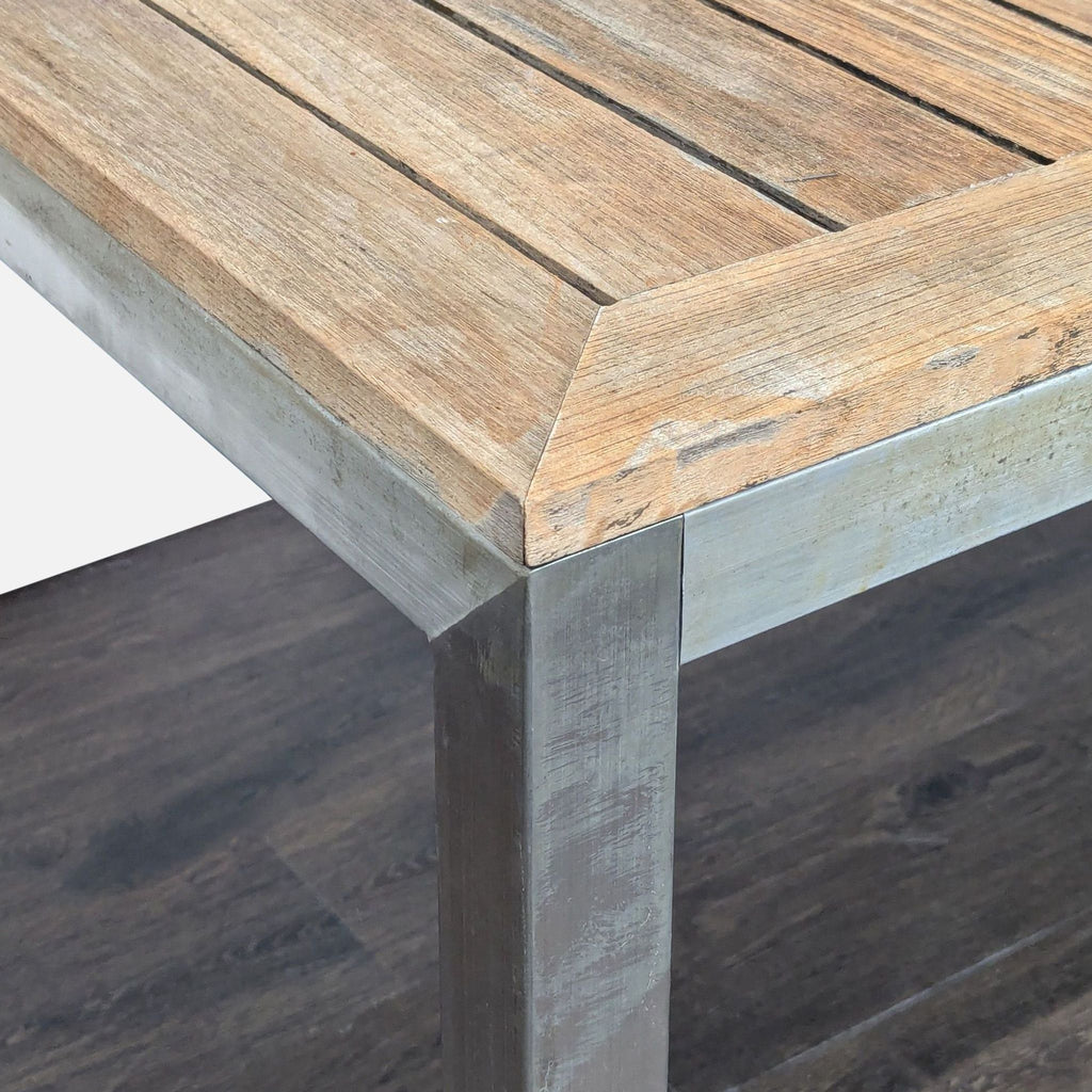 Kingsley-Bate Tiburon Modern Rectangular Teak and Metal Outdoor Dining Table