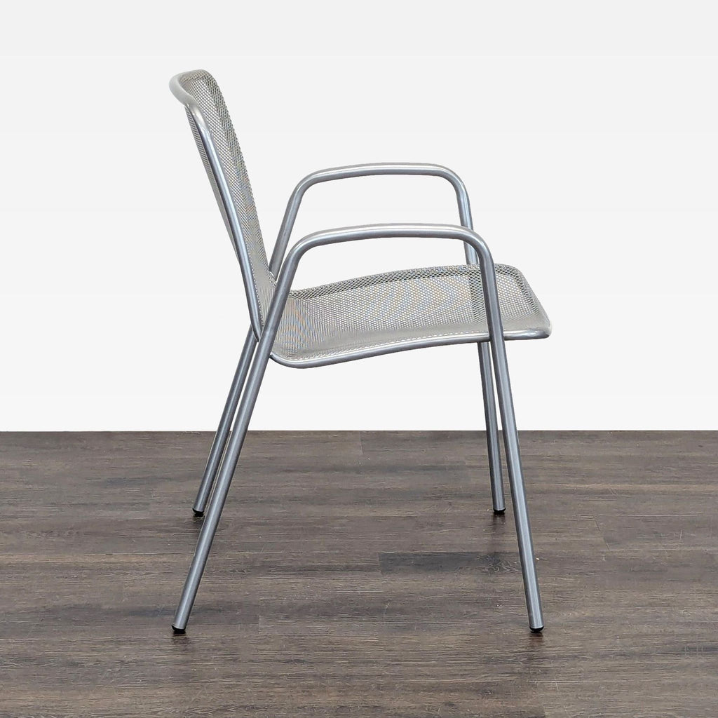 Room and Board Aruba Modern Metal Mesh Patio Arm Chair