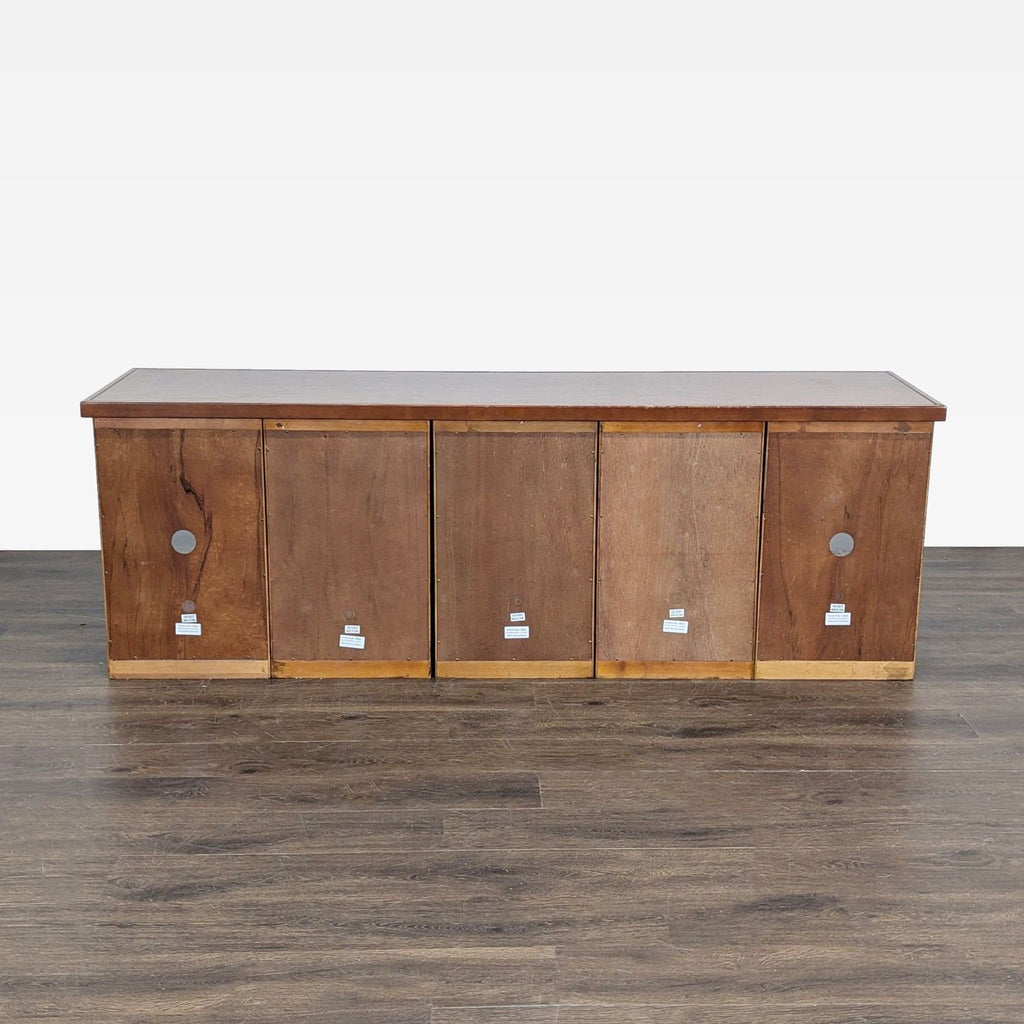 Ballard Designs Wooden Multi-Drawer Storage Cabinet with Open Shelves
