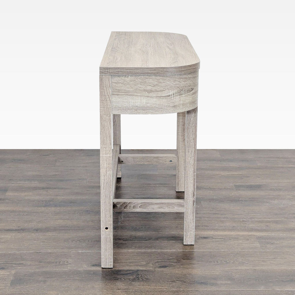 Wood One Drawer Demilune Console Table