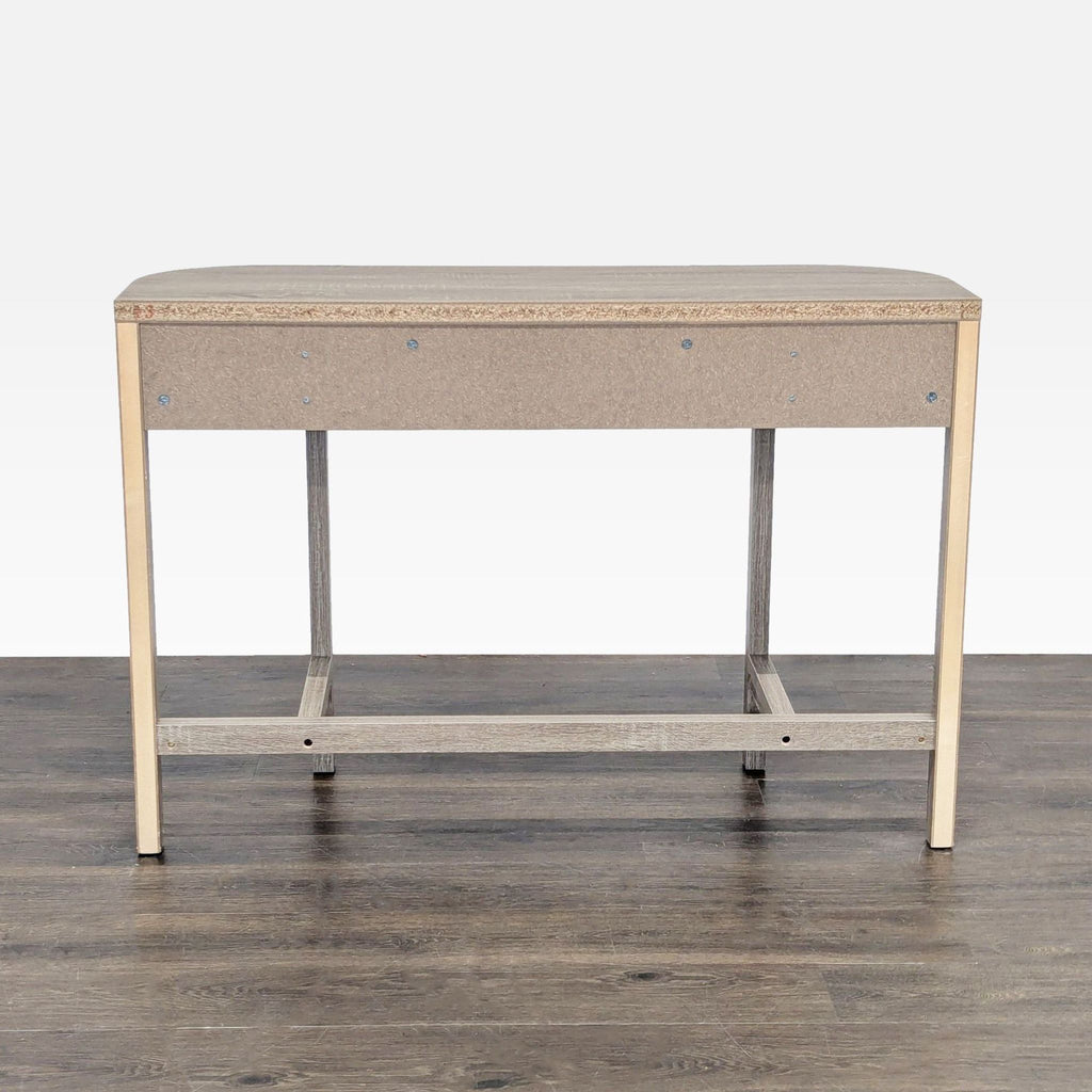 Wood One Drawer Demilune Console Table