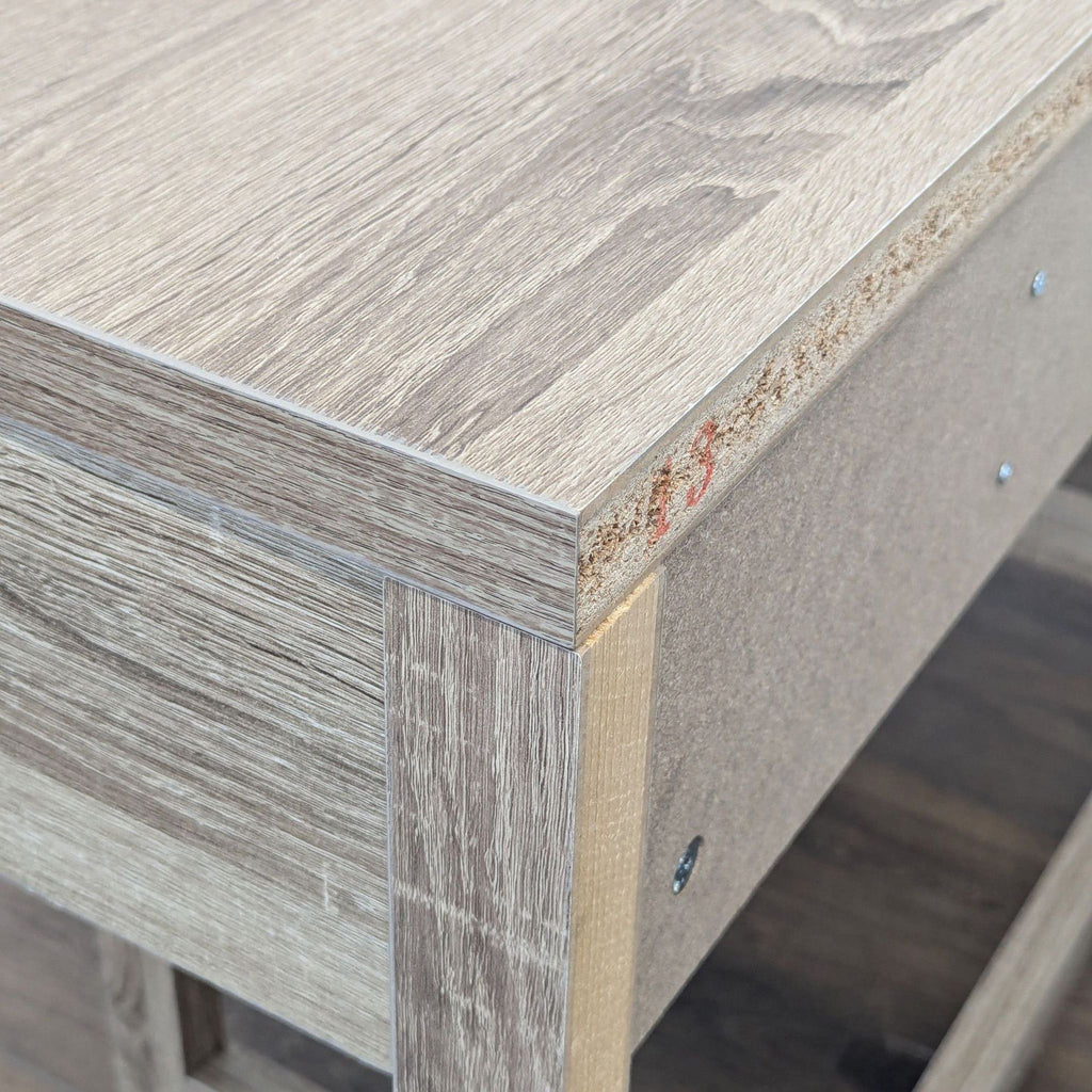 Wood One Drawer Demilune Console Table