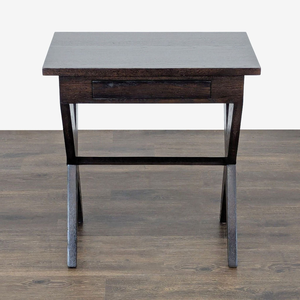 One Drawer Wood End Table