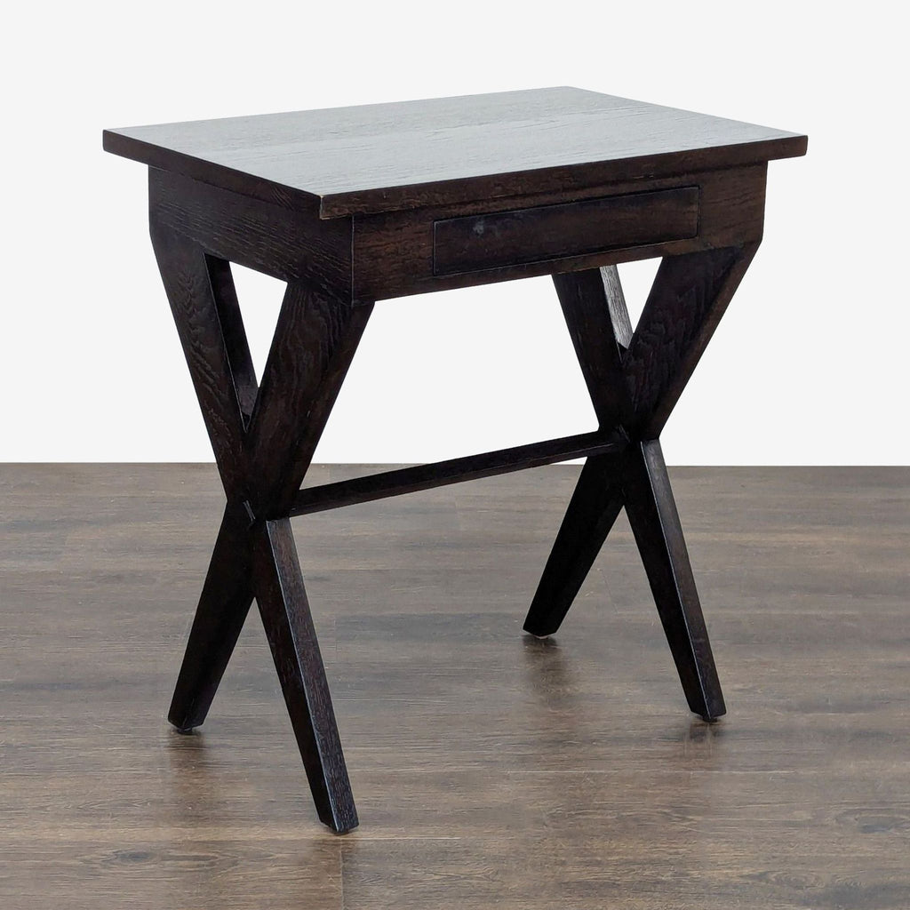 One Drawer Wood End Table
