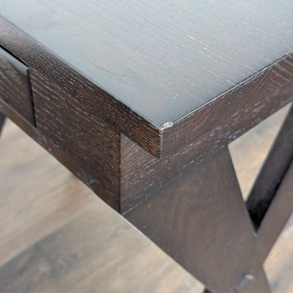 One Drawer Wood End Table