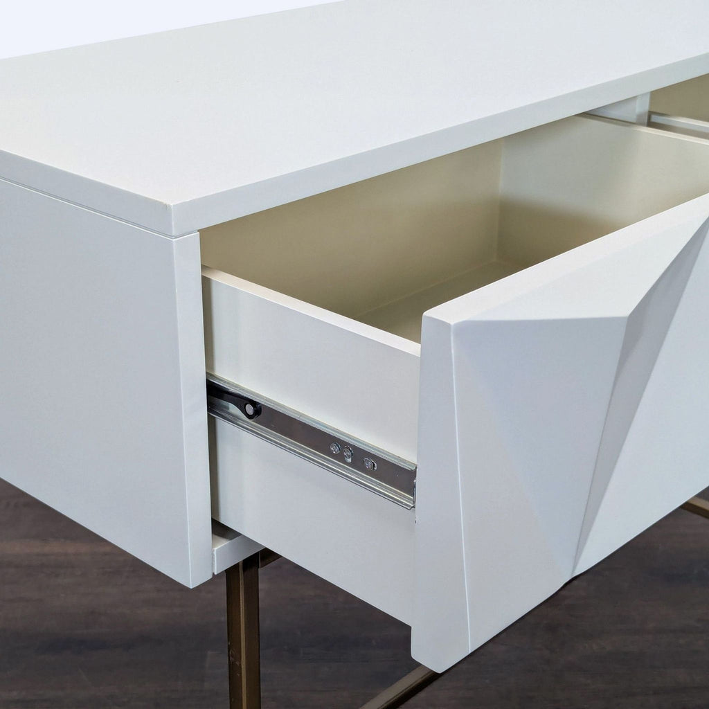 West Elm Geo Sculpted Drawer Console Table