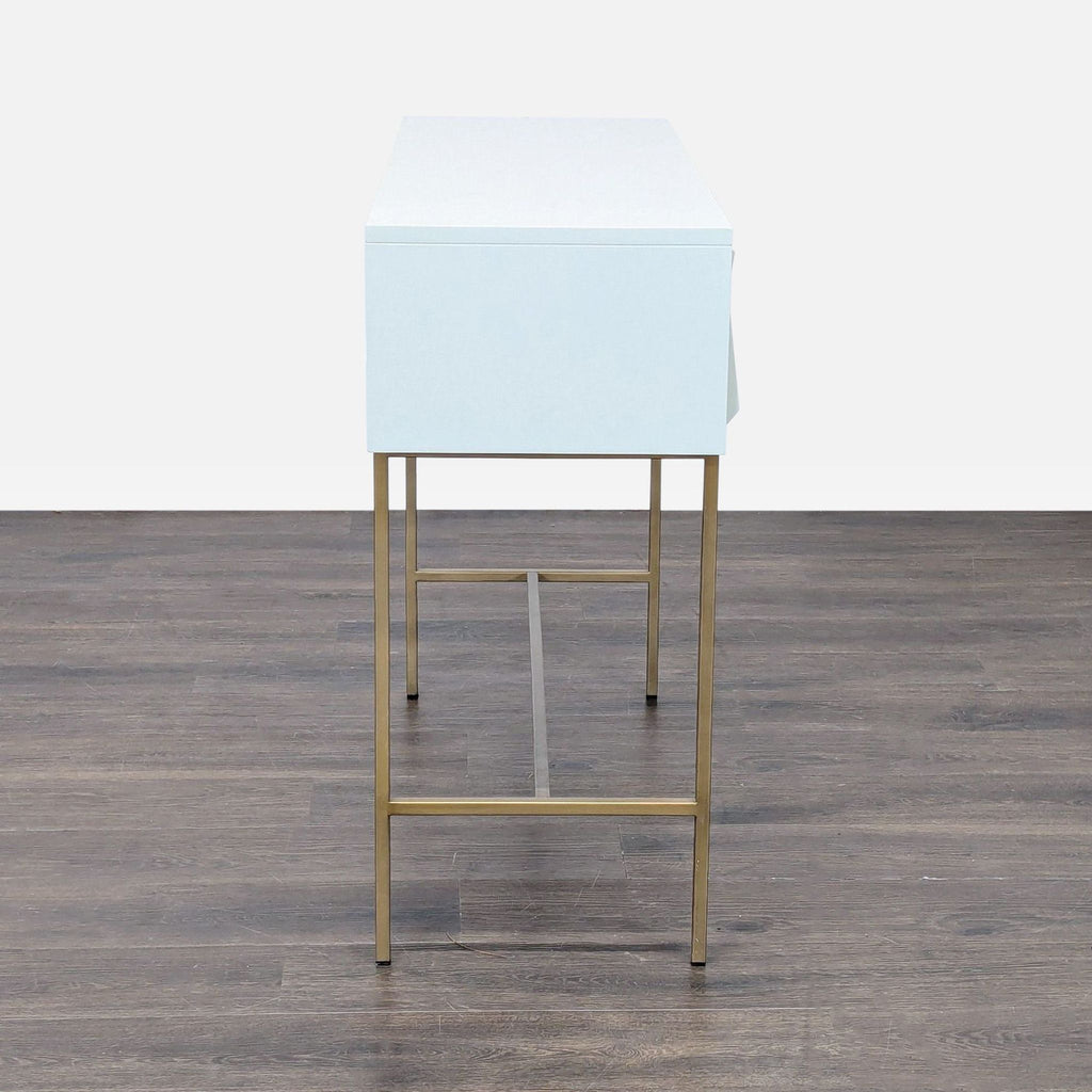 West Elm Geo Sculpted Drawer Console Table