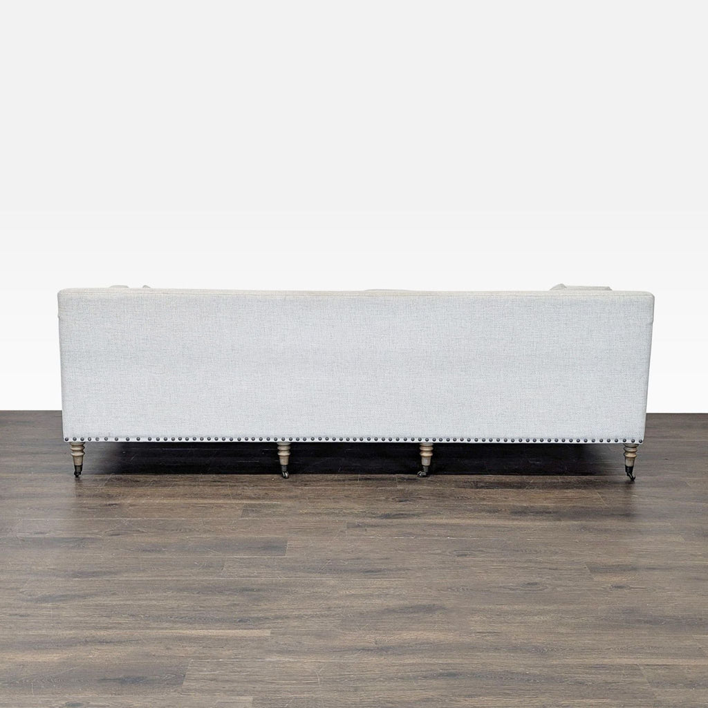 Pottery Barn Tallulah 3-Seat Neutral Sofa with Wooden Legs