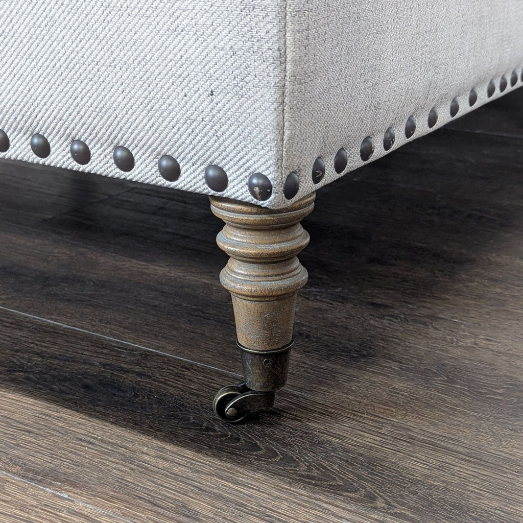 Pottery Barn Tallulah 3-Seat Neutral Sofa with Wooden Legs